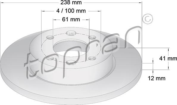 Topran 700 175 - Bremžu diski www.autospares.lv