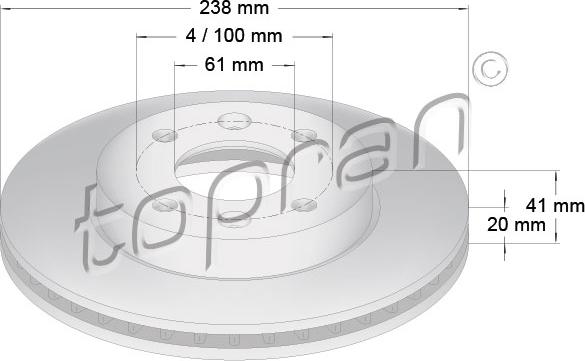 Topran 700 176 - Bremžu diski autospares.lv