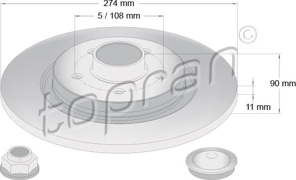 Topran 700 819 - Bremžu diski www.autospares.lv