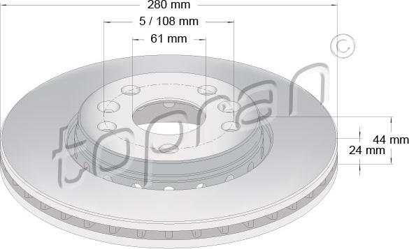 Topran 700 817 - Bremžu diski www.autospares.lv