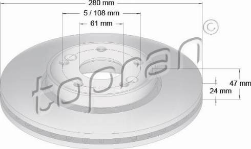 Topran 700 832 - Bremžu diski www.autospares.lv