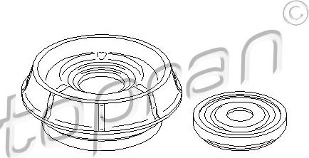 Topran 700 350 - Опора стойки амортизатора, подушка www.autospares.lv