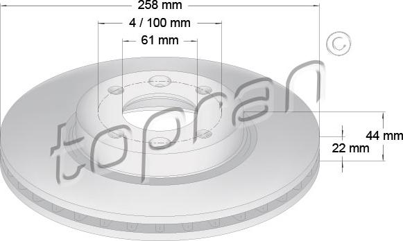 Topran 701 416 - Bremžu diski www.autospares.lv