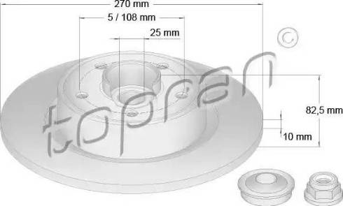 Topran 701 476 - Bremžu diski www.autospares.lv