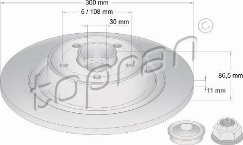 Topran 701 097 - Bremžu diski www.autospares.lv