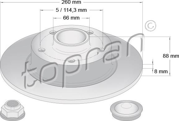 Topran 701 160 - Bremžu diski www.autospares.lv