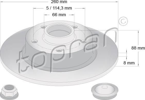 Topran 701 161 - Bremžu diski www.autospares.lv