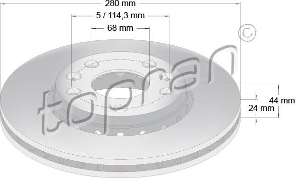 Topran 701 100 - Bremžu diski www.autospares.lv