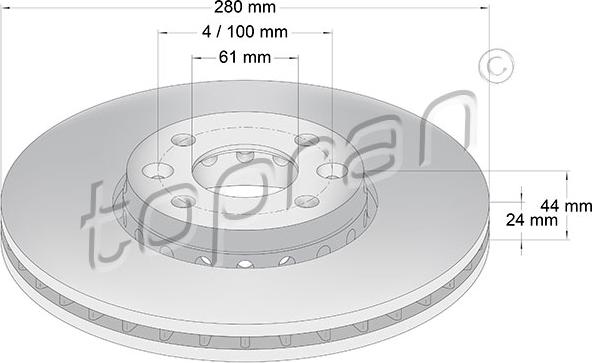 Topran 701 101 - Bremžu diski www.autospares.lv