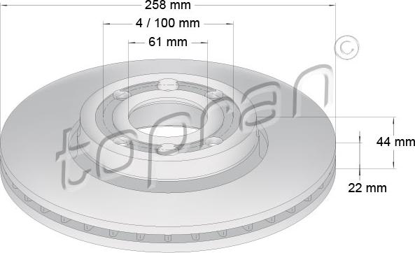 Topran 701 203 - Bremžu diski www.autospares.lv