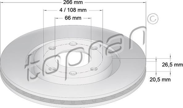 Topran 720 246 - Bremžu diski www.autospares.lv