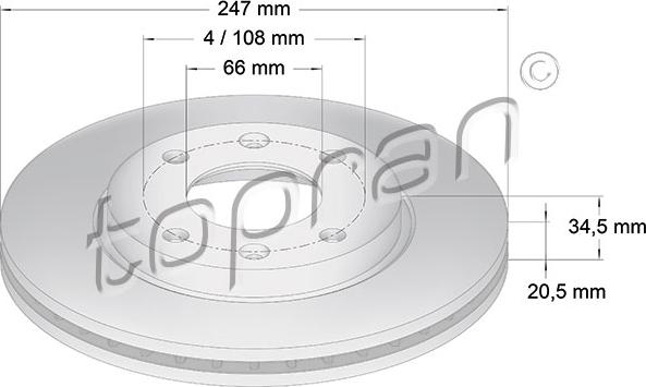 Topran 720 240 - Brake Disc www.autospares.lv