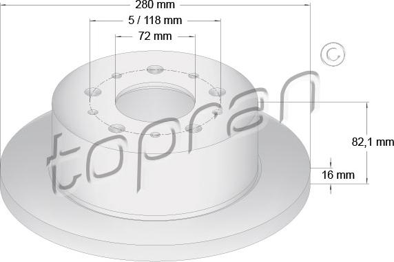 Topran 721 183 - Bremžu diski autospares.lv