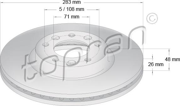 Topran 721 173 - Bremžu diski www.autospares.lv