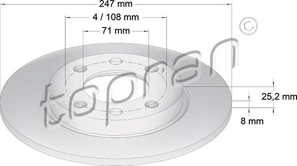 Topran 721 891 - Bremžu diski autospares.lv