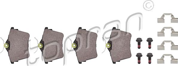 Topran 721 244 - Brake Pad Set, disc brake www.autospares.lv