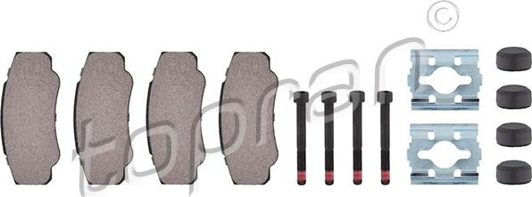 Topran 721 243 - Brake Pad Set, disc brake www.autospares.lv