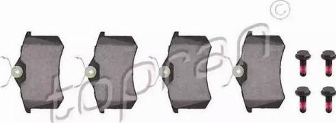 Topran 721 242 - Тормозные колодки, дисковые, комплект www.autospares.lv