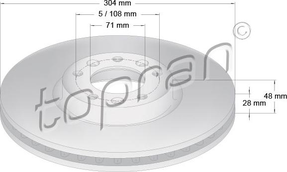 Topran 723 321 - Bremžu diski autospares.lv