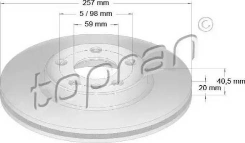 Topran 722 449 - Bremžu diski www.autospares.lv