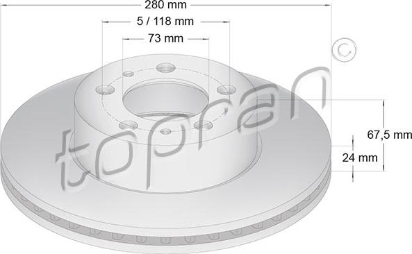 Topran 722 454 - Bremžu diski autospares.lv