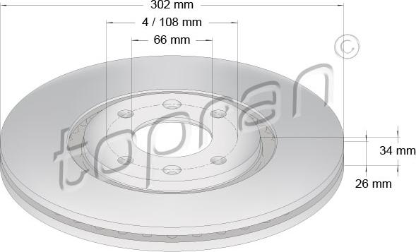 Topran 722 455 - Тормозной диск www.autospares.lv