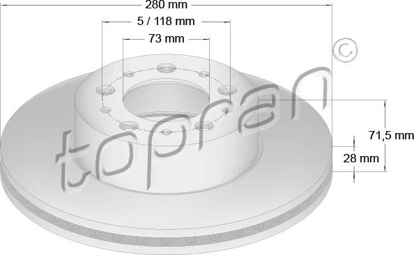 Topran 722 458 - Bremžu diski autospares.lv