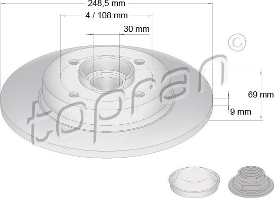 Topran 722 485 - Bremžu diski www.autospares.lv