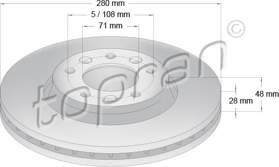 Topran 722 486 - Bremžu diski www.autospares.lv