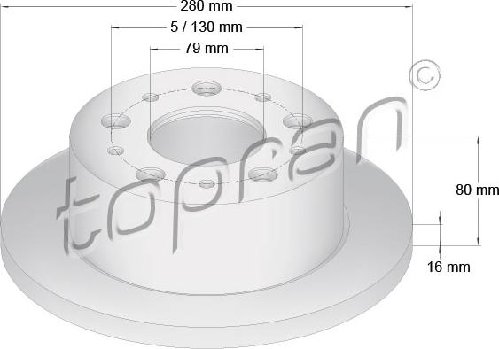 Topran 722 597 - Тормозной диск www.autospares.lv