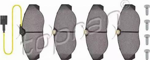 Topran 722 509 - Brake Pad Set, disc brake www.autospares.lv