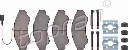 Topran 722 512 - Brake Pad Set, disc brake www.autospares.lv