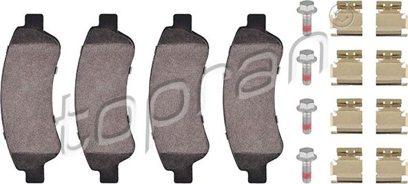 Topran 722 613 - Brake Pad Set, disc brake www.autospares.lv