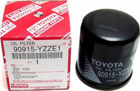 TOYOTA 90915YZZE1 - Eļļas filtrs www.autospares.lv