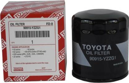 TOYOTA 90915-YZZG1 - Oil Filter www.autospares.lv