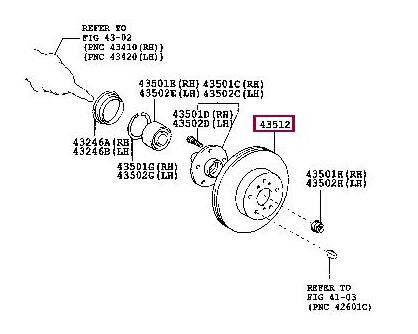 TOYOTA 43512 08040 - Тормозной диск www.autospares.lv