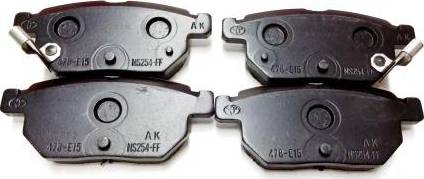 TOYOTA 0446612150 - Brake Pad Set, disc brake www.autospares.lv