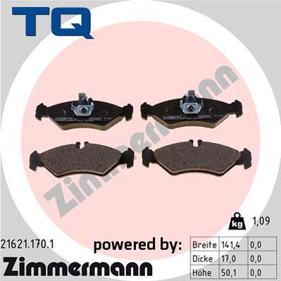 TQ 244691 - Тормозные колодки, дисковые, комплект www.autospares.lv