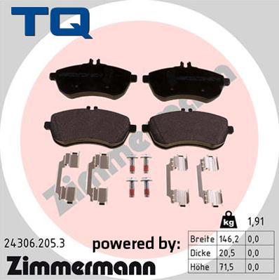 TQ 244817 - Bremžu uzliku kompl., Disku bremzes autospares.lv