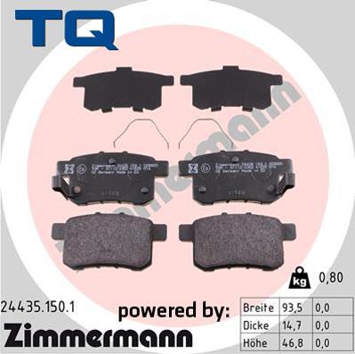 TQ 244820 - Bremžu uzliku kompl., Disku bremzes autospares.lv