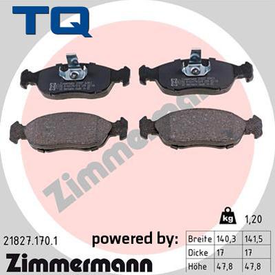 TQ 244876 - Brake Pad Set, disc brake www.autospares.lv