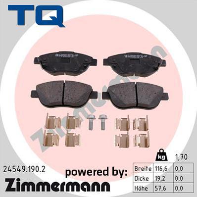 TQ TQ-BP0821 - Bremžu uzliku kompl., Disku bremzes www.autospares.lv