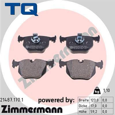 TQ 244872 - Brake Pad Set, disc brake www.autospares.lv