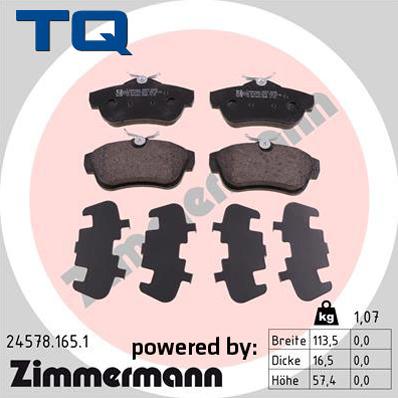 TQ 244750 - Bremžu uzliku kompl., Disku bremzes autospares.lv