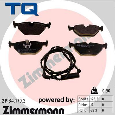 TQ 244701 - Тормозные колодки, дисковые, комплект www.autospares.lv