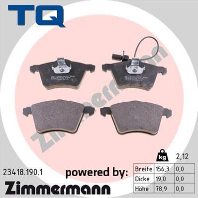 TQ 244718 - Brake Pad Set, disc brake www.autospares.lv