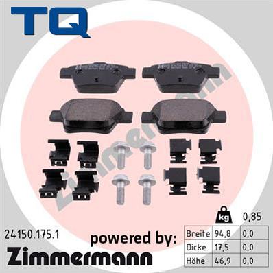 TQ 244735 - Bremžu uzliku kompl., Disku bremzes autospares.lv