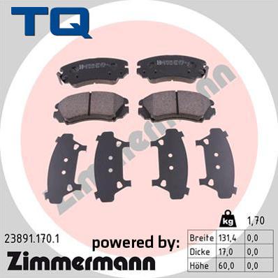 TQ 244729 - Brake Pad Set, disc brake www.autospares.lv