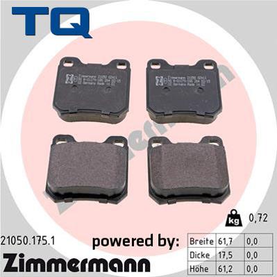 TQ 244770 - Тормозные колодки, дисковые, комплект www.autospares.lv