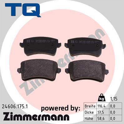 TQ TQ-BP0842 - Тормозные колодки, дисковые, комплект www.autospares.lv